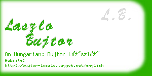 laszlo bujtor business card